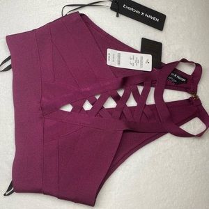 bebe X NAVEN Bandage Strap Crop Top